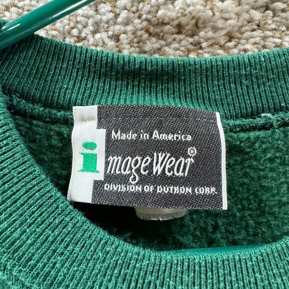 Vintage Maryland Terrapins Mom Sweater Womens Large Green Pullover USA Imagewear - Picture 7 of 12